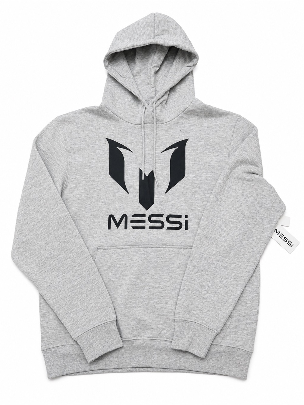 Messi Men's Gray Logo Hoodie